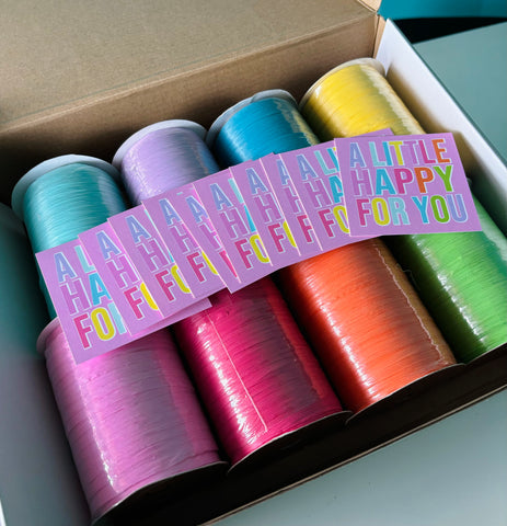 Bright Raffia Starter Kit + "A Little Happy For You" Bonus gift tag set