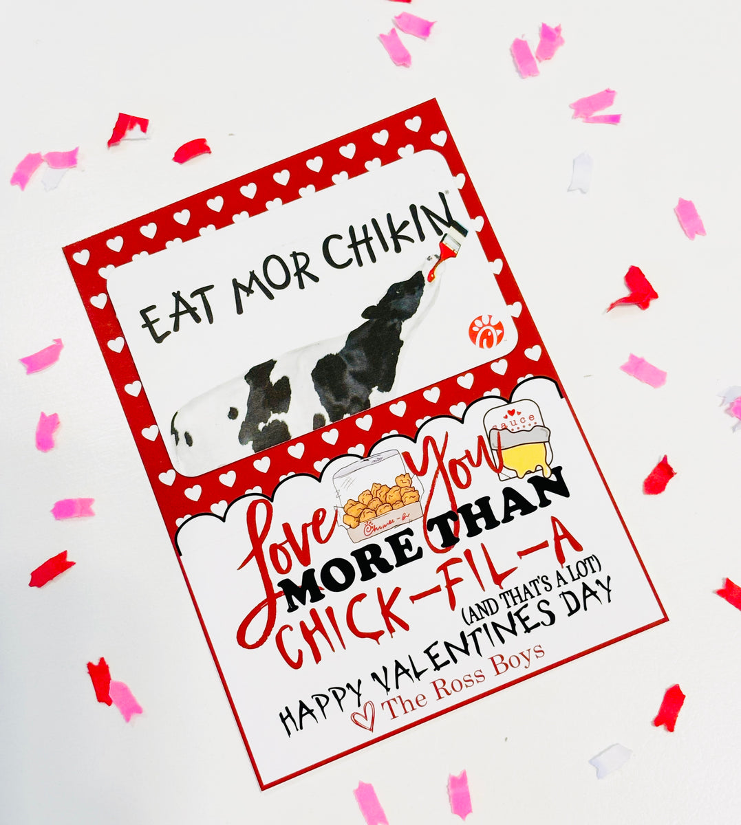 Love you more than ChickfilA-- Gift Card Printable – The Polka Dot Poodle