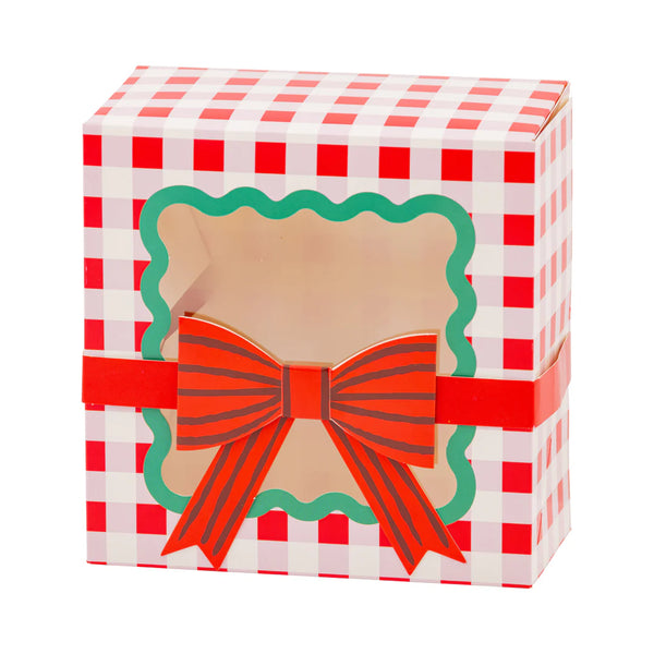 Red and Green Gingham Treat Boxes (set of 6)