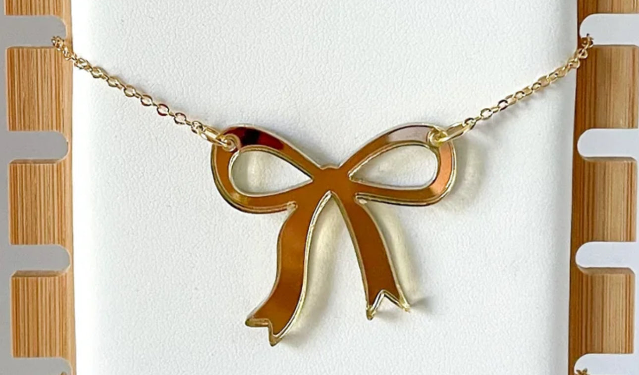 Bow Acrylic Necklace