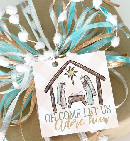 Oh Come let us Adore Him Gift tags (set of 10)