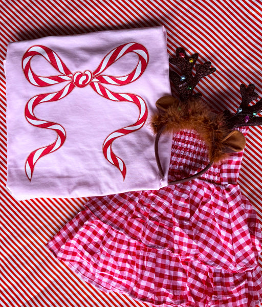 Candy Cane Bow ( 2 options available) (Matches 2025 PJ pants)