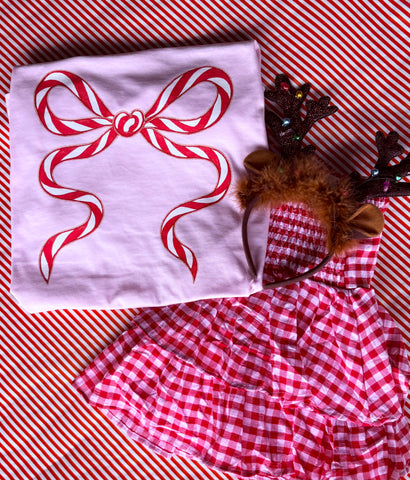 Candy Cane Bow ( 2 options available) (Matches 2025 PJ pants)