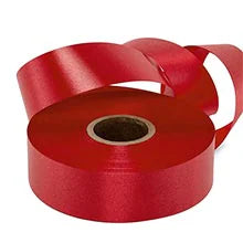 Floral Poly Ribbon 1 7/16": Red
