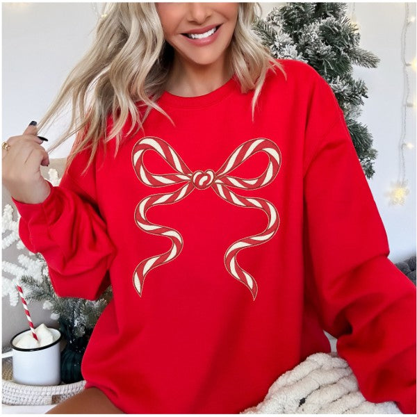 Candy Cane Bow ( 2 options available) (Matches 2025 PJ pants)