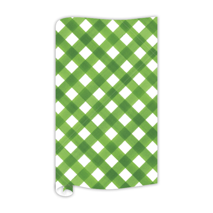 Bright Green Gingham plaid Wrapping Paper (will ship first week of Dec)
