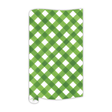 Bright Green Gingham plaid Wrapping Paper (will ship first week of Dec)