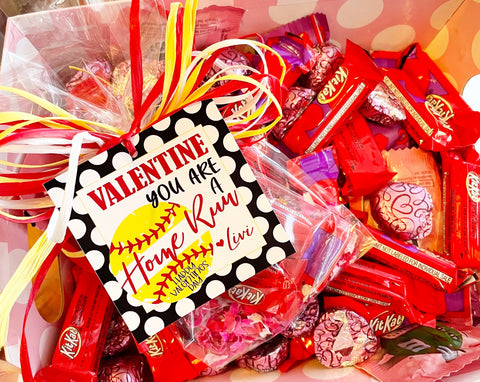 Valentine...You are a HOME RUN-softball-Personalized Gift Tags