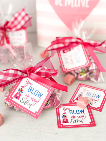 Valentines Day Personalized Gift Tags-You BLOW me away