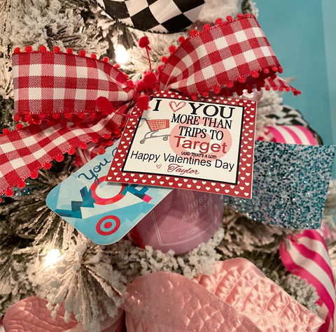 I love you more than trips to Target-Personalized Gift Tags