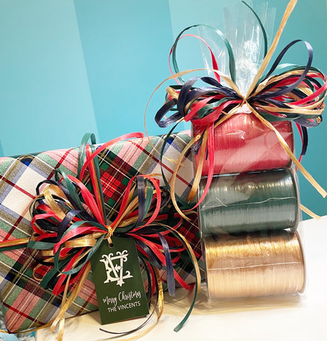 Preppy Plaid Raffia Bundle 3 or 4 color options available