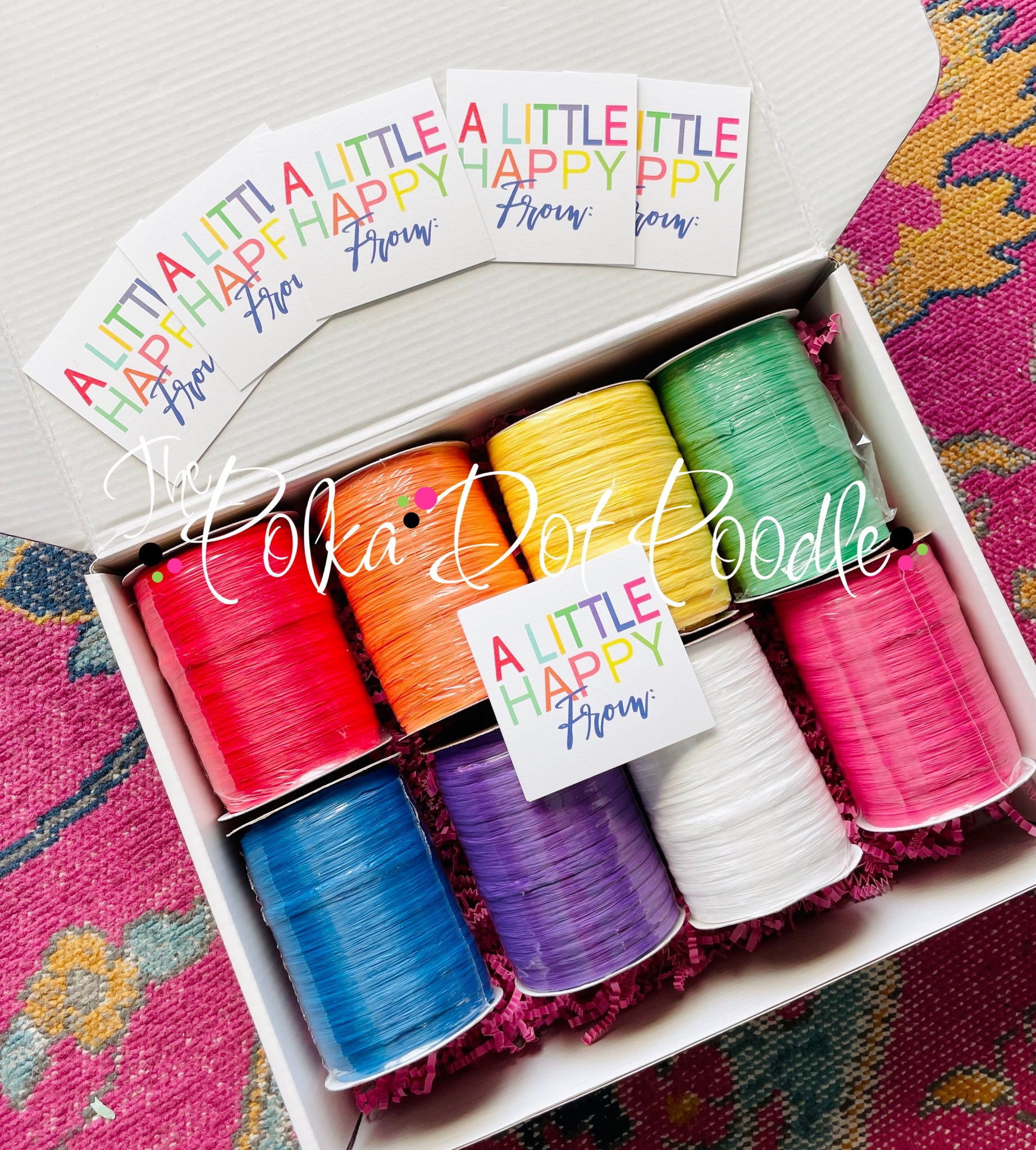 Raffia Starter Kit + "A Little Happy" Bonus gift tag set