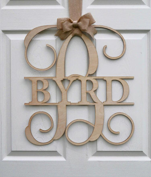 Name and Initial Wooden Monogram